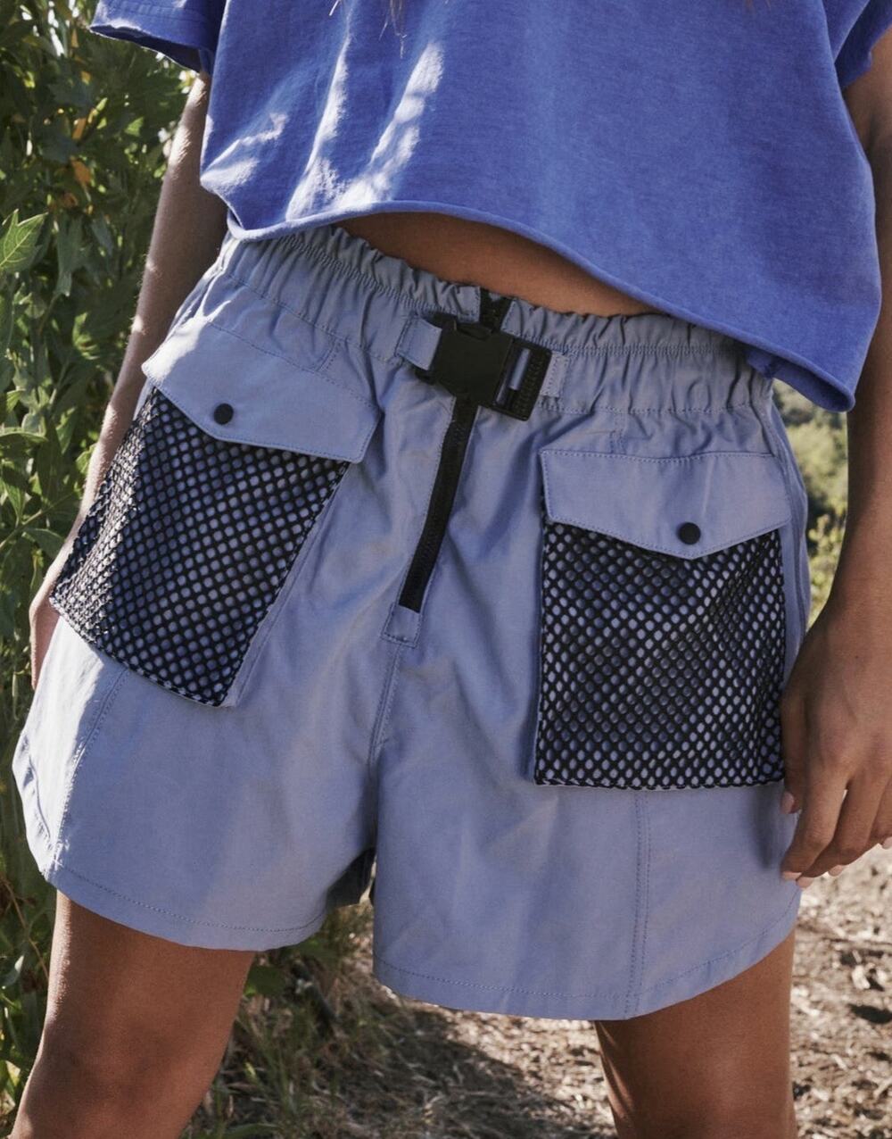 FP Movement Free People Adventure Shorts Womens XS Blue EUC Gorpcore